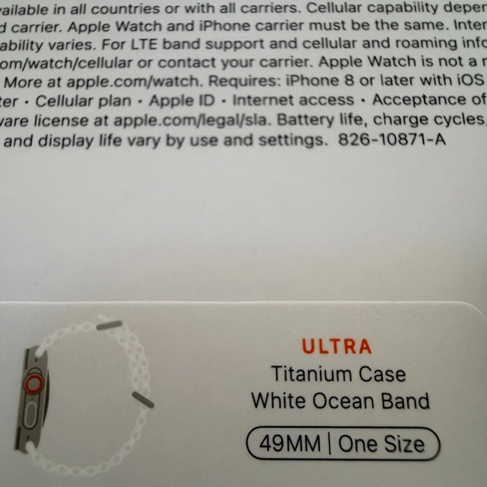 Apple Watch Ultra 1st Gen Smartwatch with White, Orange, and Yellow Bands